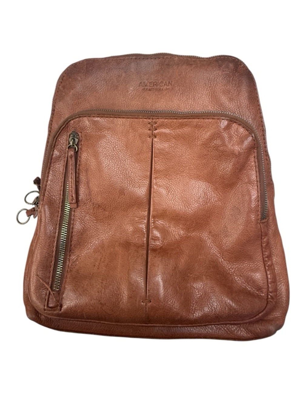 Leather Men's Tan Leather Backpack - Classic Everyday Carry
